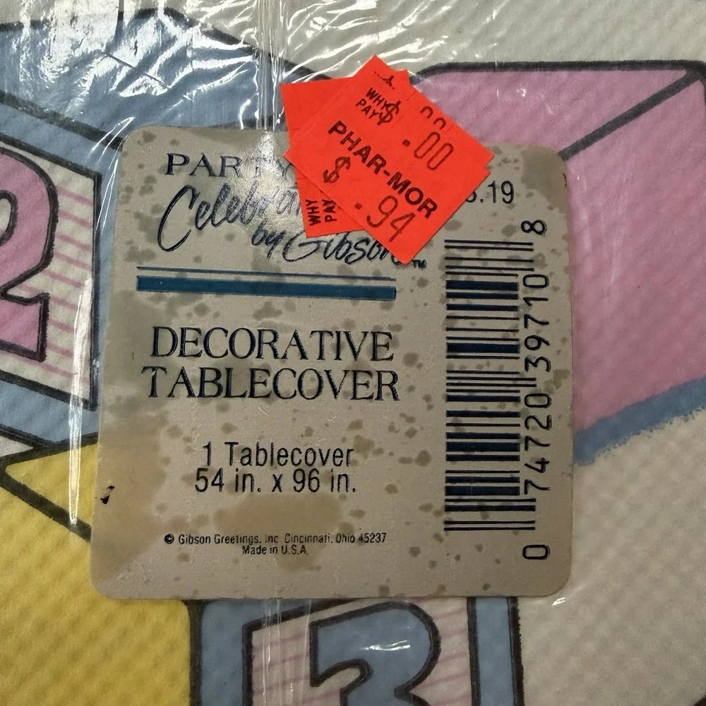 Minnie Mouse VTG 1990's Baby Shower Party Gibson Decorative‎ Table Cover Mickey